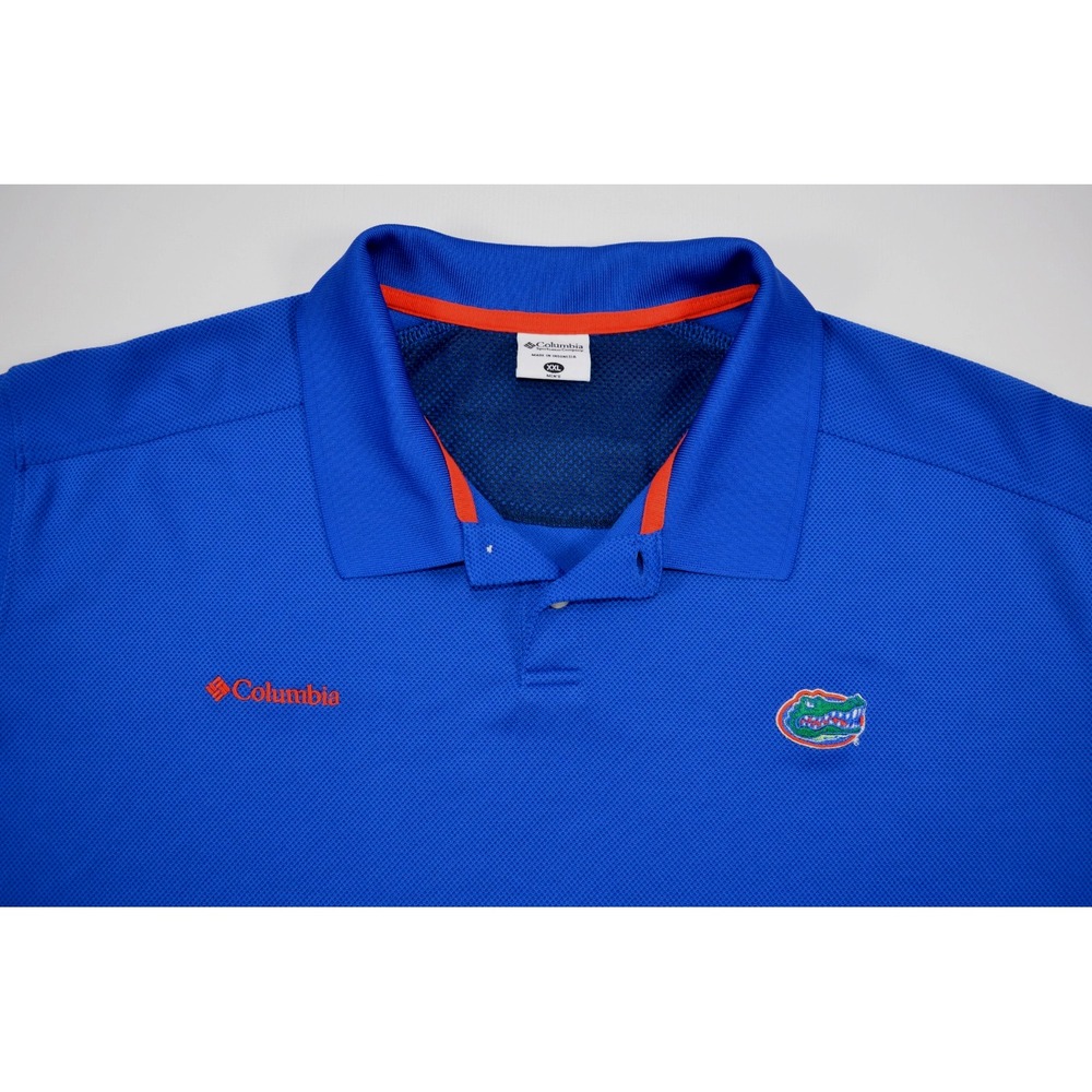 Columbia Omni-Shade Blue Polo Shirt Florida Gators Men's XXL Short Sleeves